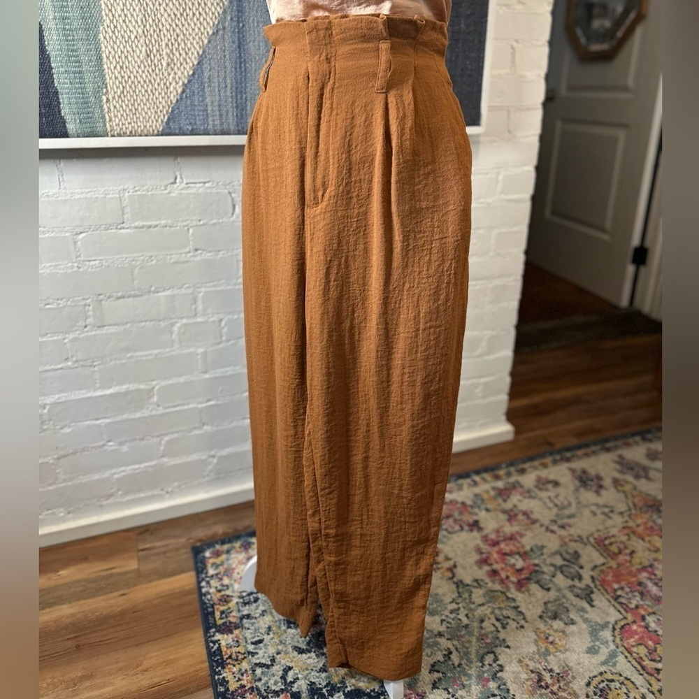A New Day Brown Paperbag Waist Pants - Picture 8 of 14